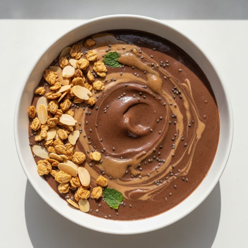 Silky Chocolate Protein Pudding with Chia Seeds