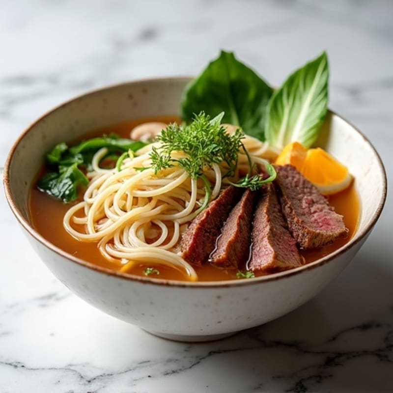 Lemongrass Beef Bone Broth Noodle Bowl