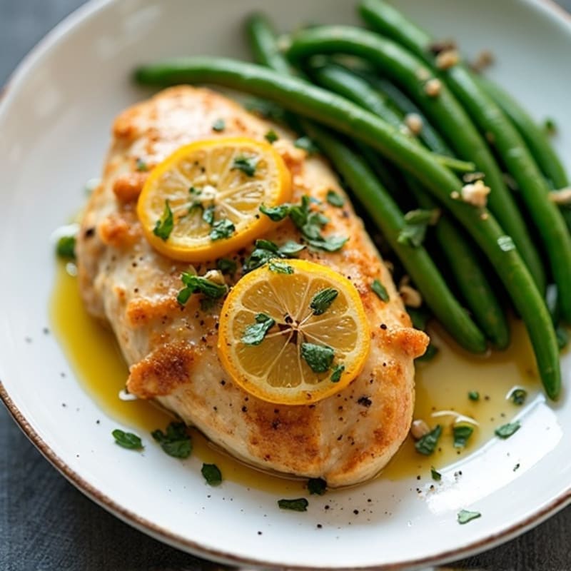 Sheet Pan Lemon Garlic Chicken and Green Beans