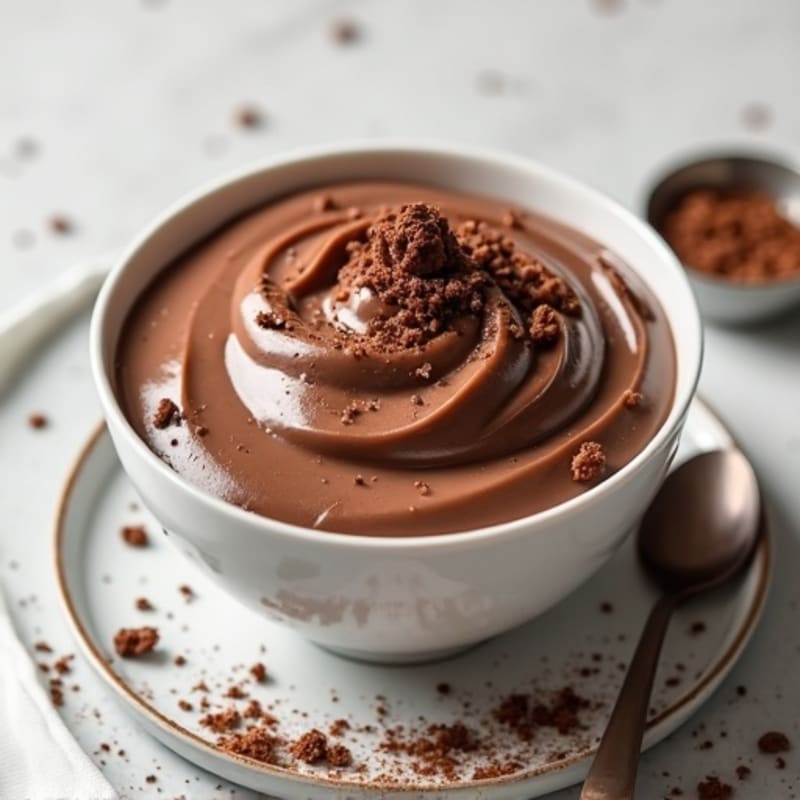 Silky Chocolate Protein Pudding with Greek Yogurt