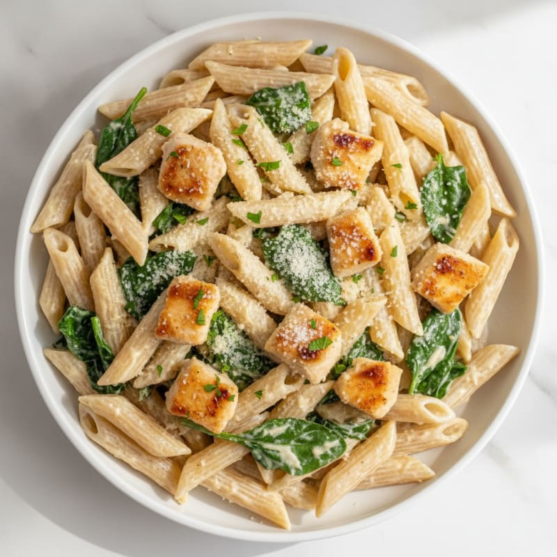 Garlic Parmesan Chicken Alfredo Pasta