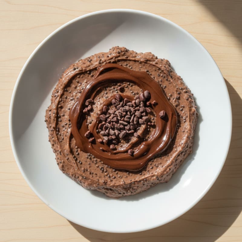 Silky Chocolate Protein Pudding with Chia Seeds