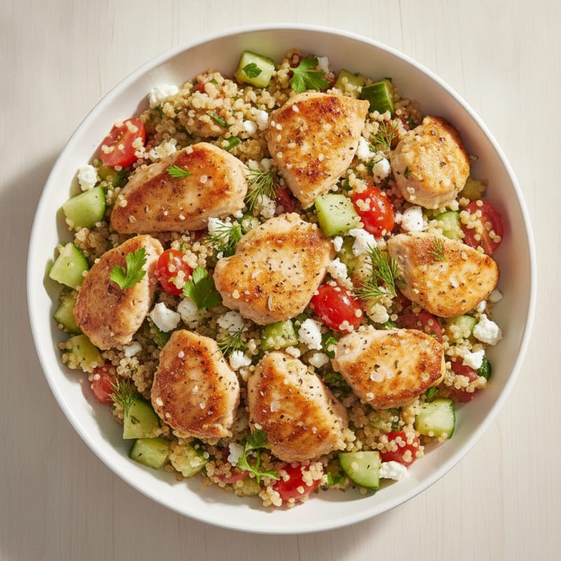 Lemon-Herb Chicken and Quinoa Bowl