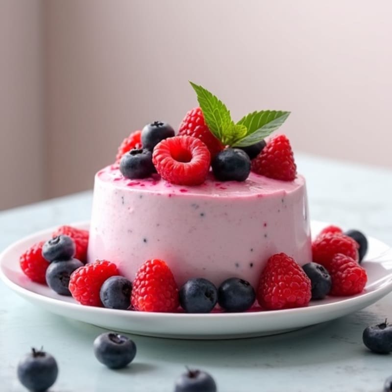 Silky Greek Yogurt Protein Mousse with Mixed Berries