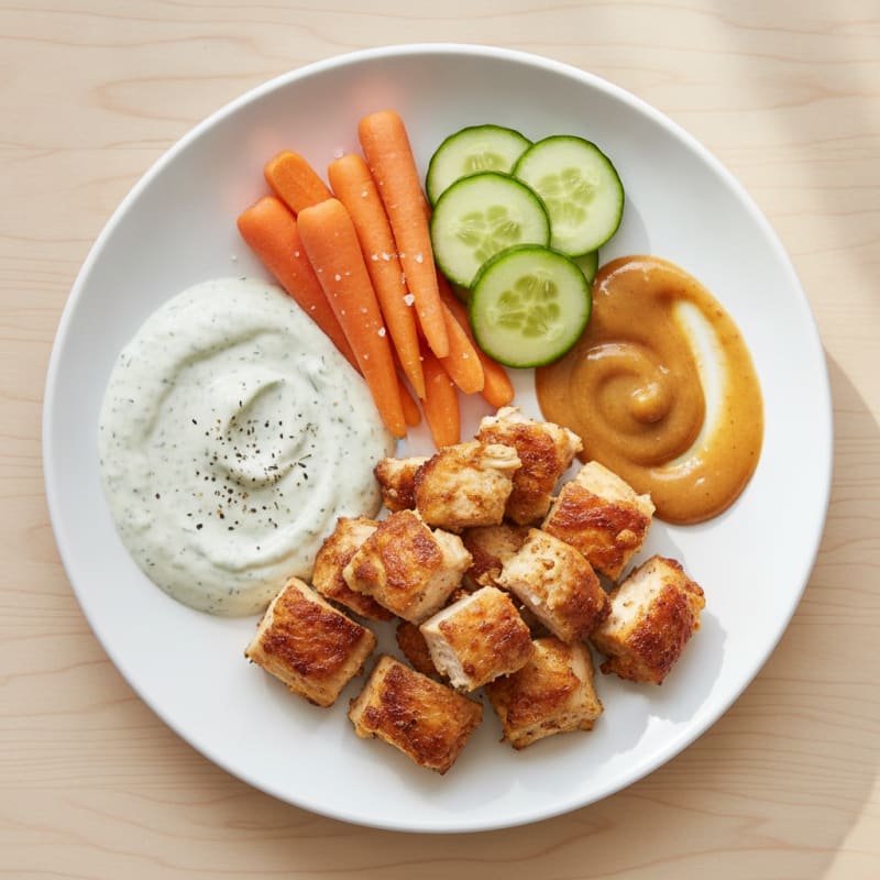 Rotisserie Chicken Bites with Dipping Sauces