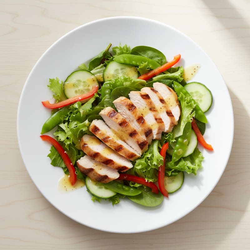 Grilled Turkey Breast Salad with Crunchy Vegetables