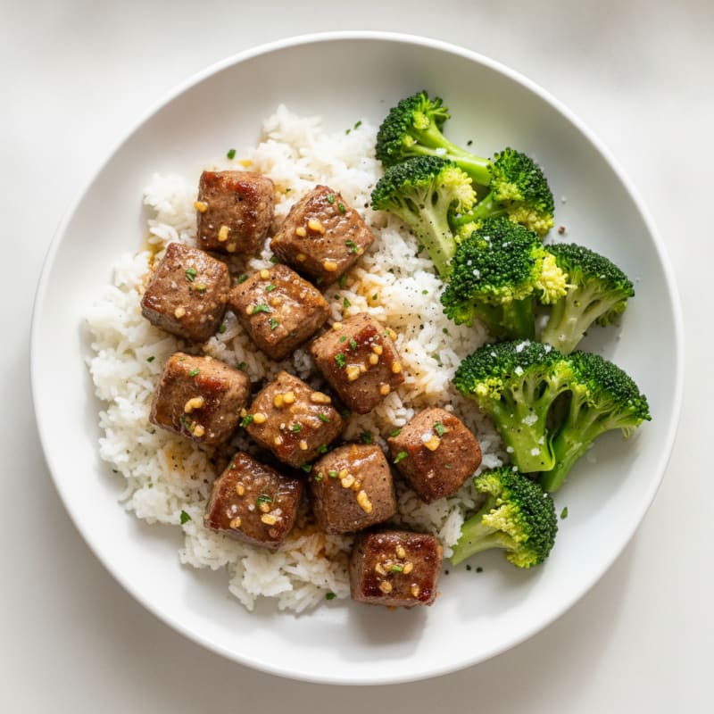 Garlic Butter Steak and Rice