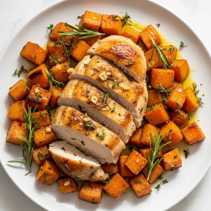 Garlic Herb Roasted Chicken with Root Vegetables