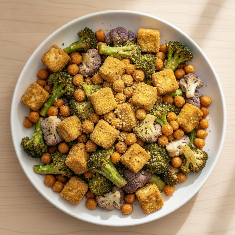 Roasted Vegetable and Chickpea Buddha Bowl