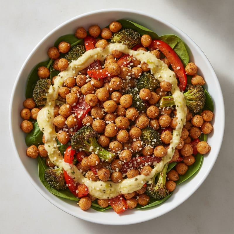 Roasted Chickpea and Vegetable Bowl