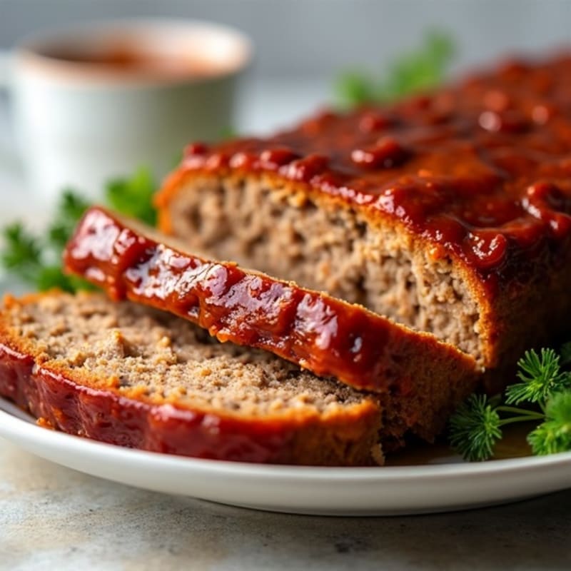 Smoky BBQ Glazed Turkey-Bacon Meatloaf