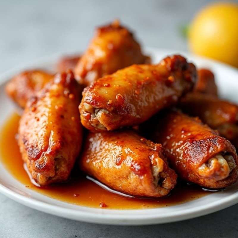 Crispy Roasted Honey-Glazed Chicken Wings