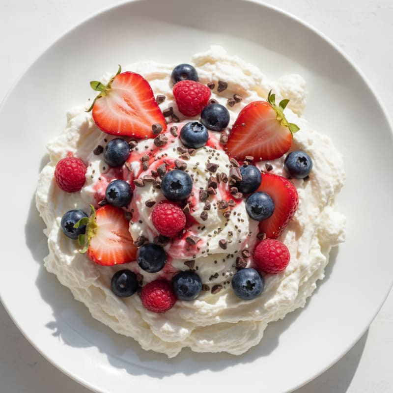 Greek Yogurt Protein Mousse with Berries