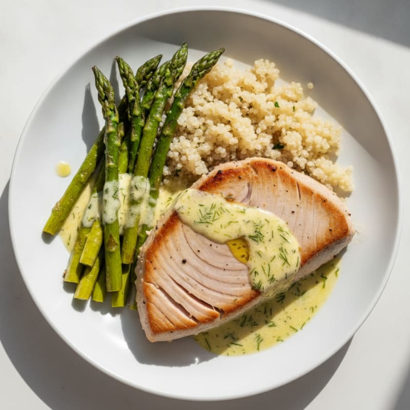 Albacore Tuna with Lemon-Dill Sauce