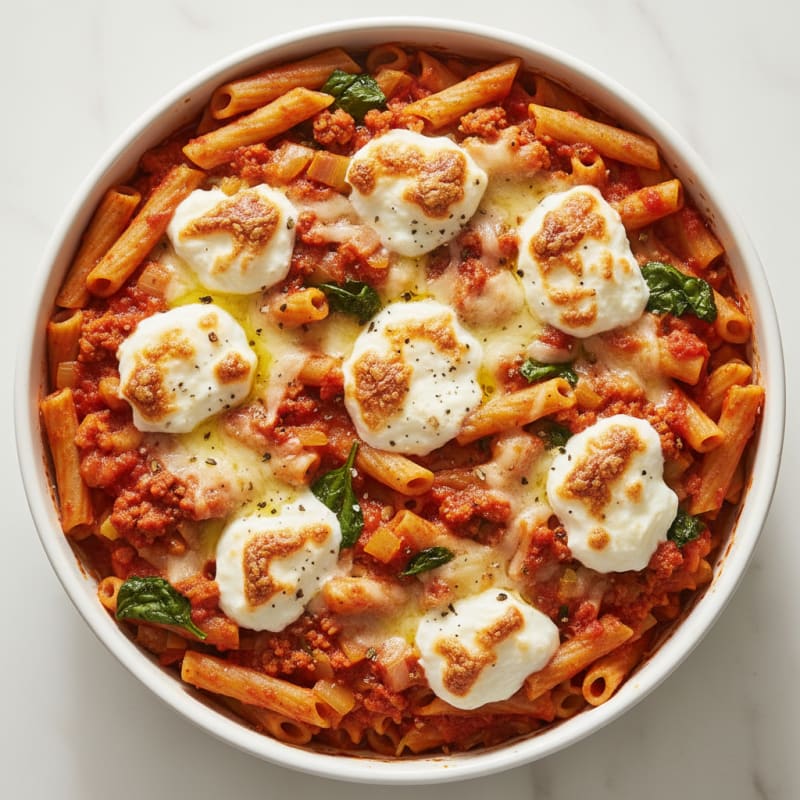 Classic Baked Ziti with Ricotta