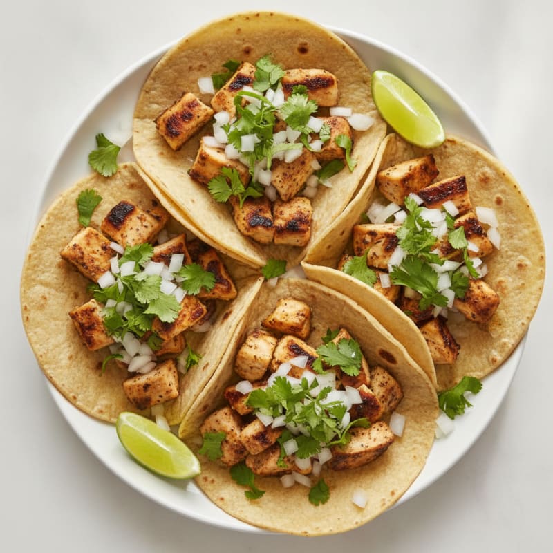 Grilled Chicken Street Tacos with Cilantro