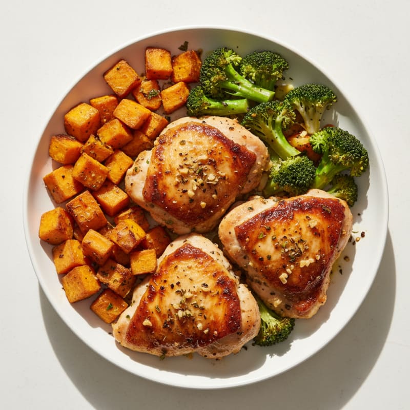 Garlic Herb Roasted Chicken Thighs