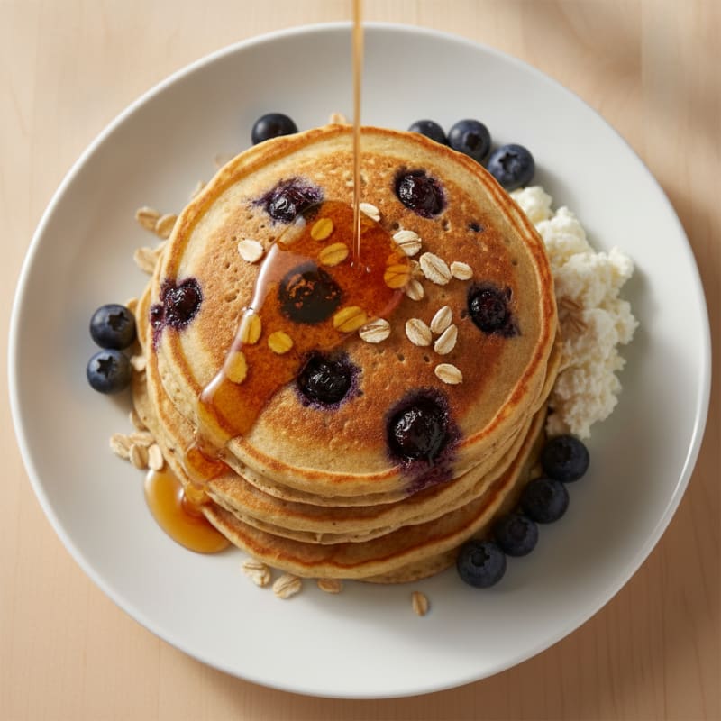 High-Protein Blueberry Pancakes