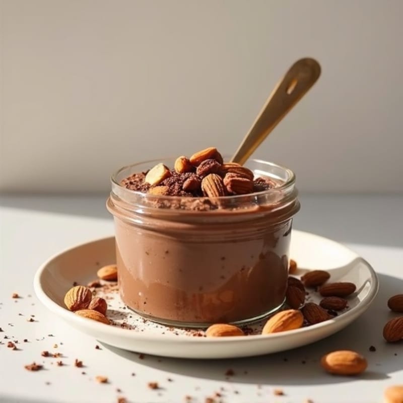 Creamy Chocolate Protein Pudding with Chia and Almonds