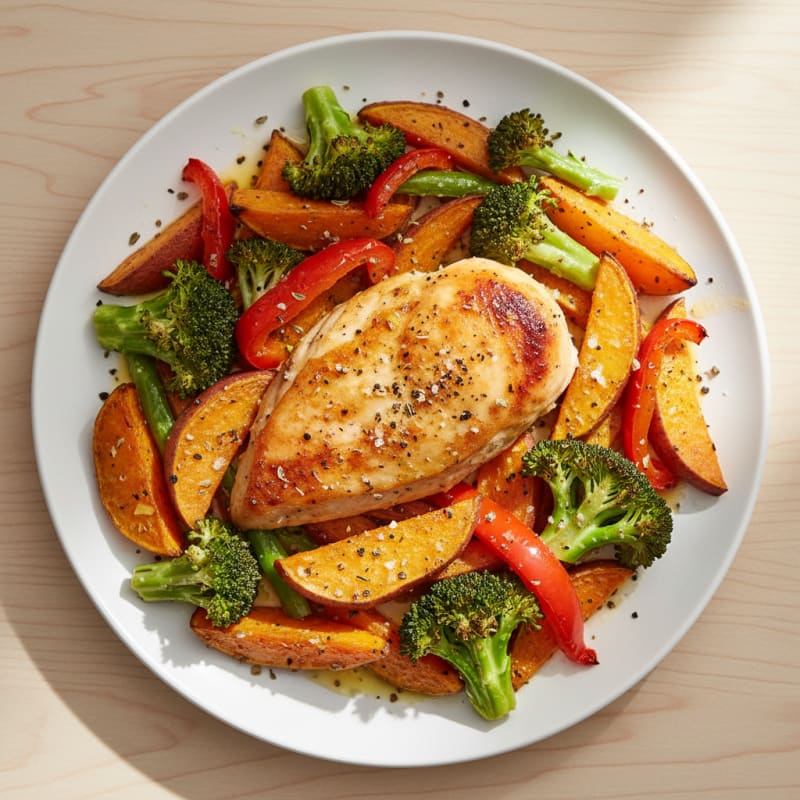 Tender Lemon-Herb Roasted Chicken and Veggies