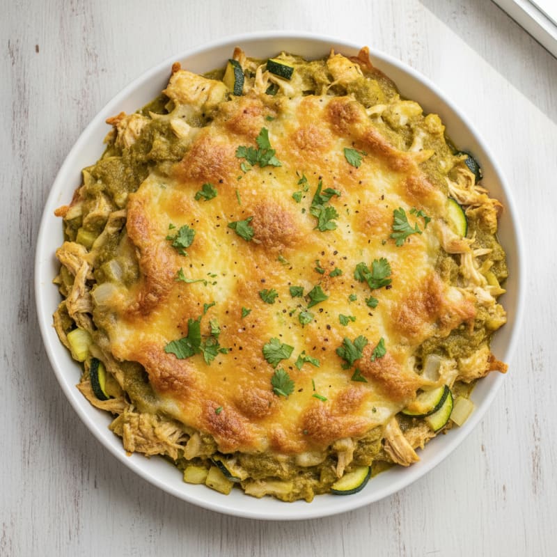 Chicken Enchilada Bake with Green Chile