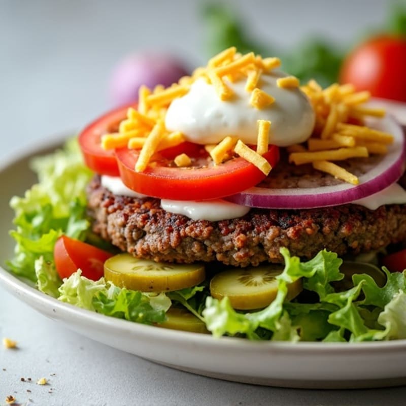 Protein-Packed Lean Ground Beef Big Mac Salad