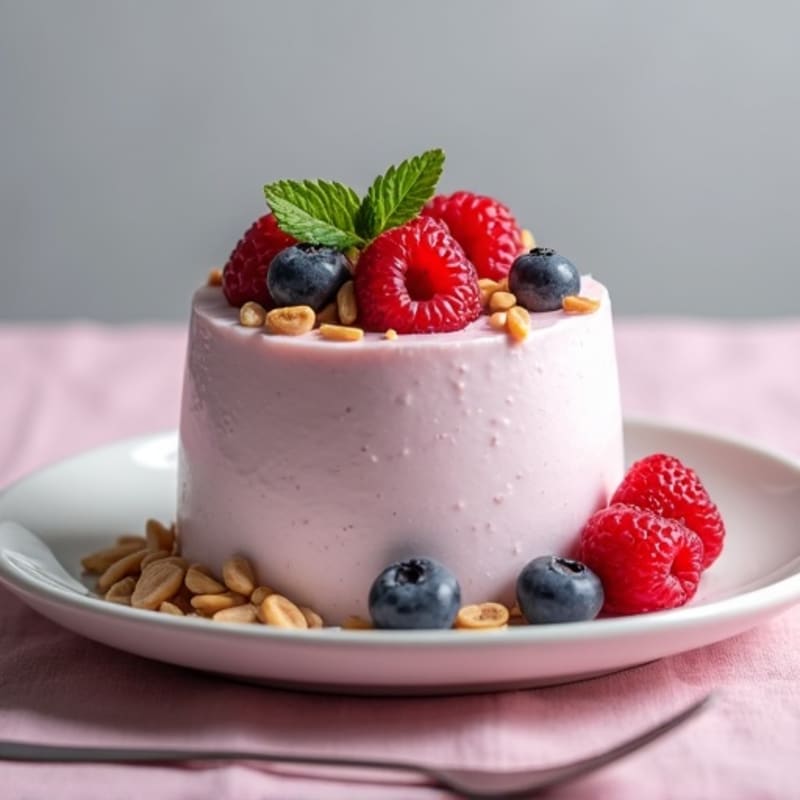 Greek Yogurt Protein Mousse with Mixed Berries