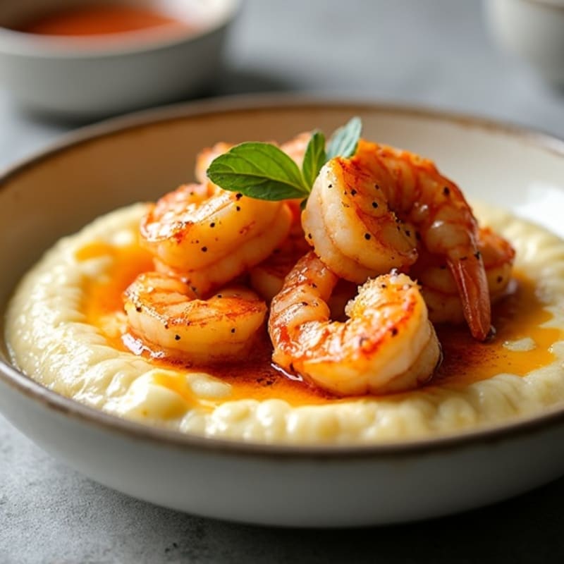Pan-Seared Cajun Shrimp with Creamy Stone-Ground Grits