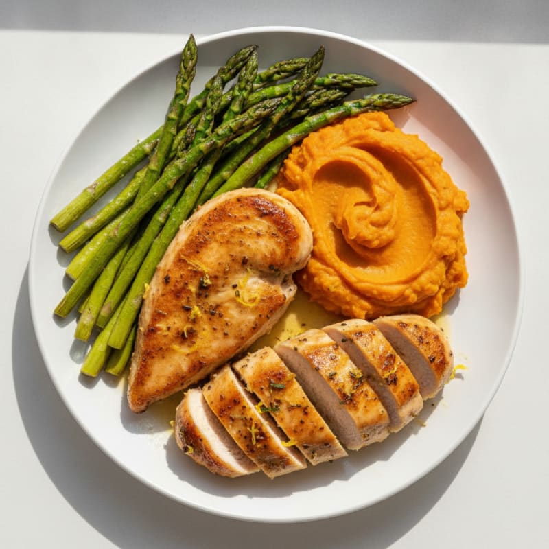 Lemon Herb Chicken with Roasted Asparagus