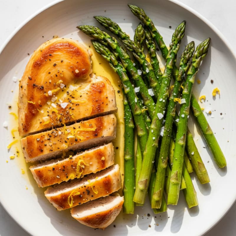 Zesty Lemon Herb Chicken with Roasted Asparagus