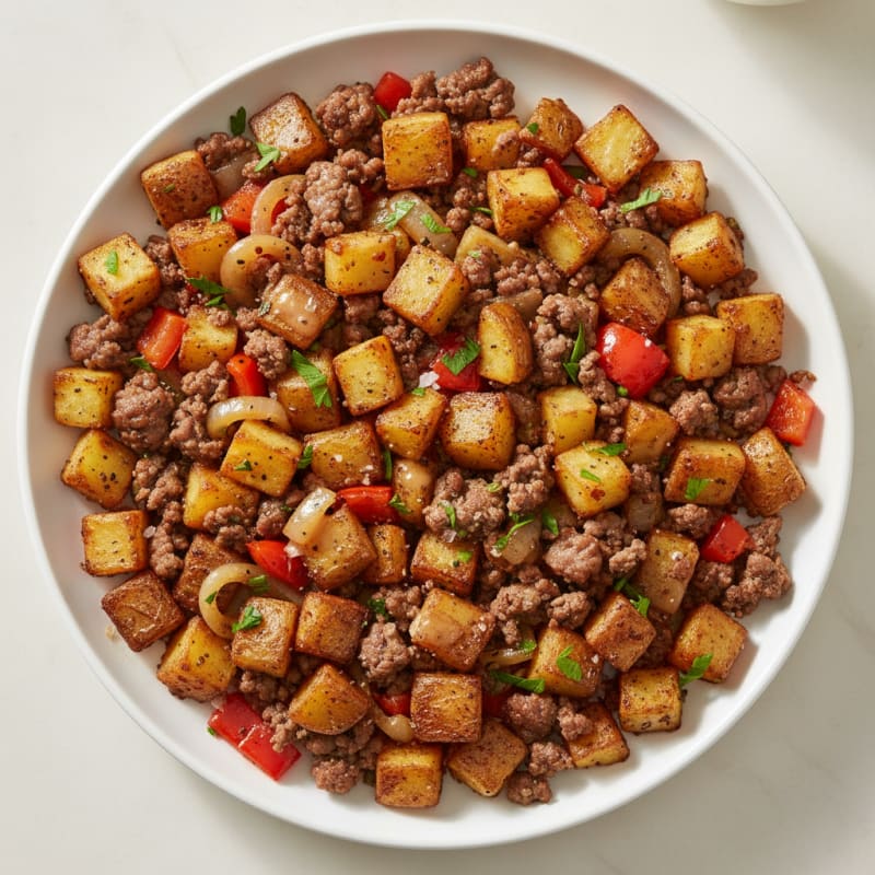 Crispy Ground Beef and Potato Hash