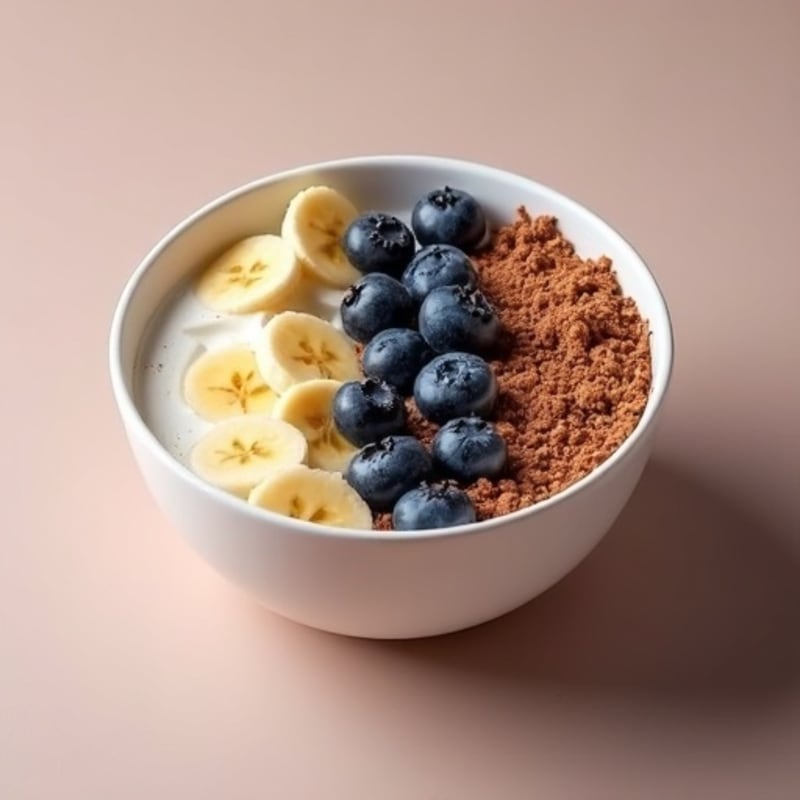 Protein-Packed Creamy Vanilla & Chocolate Layered Bowl