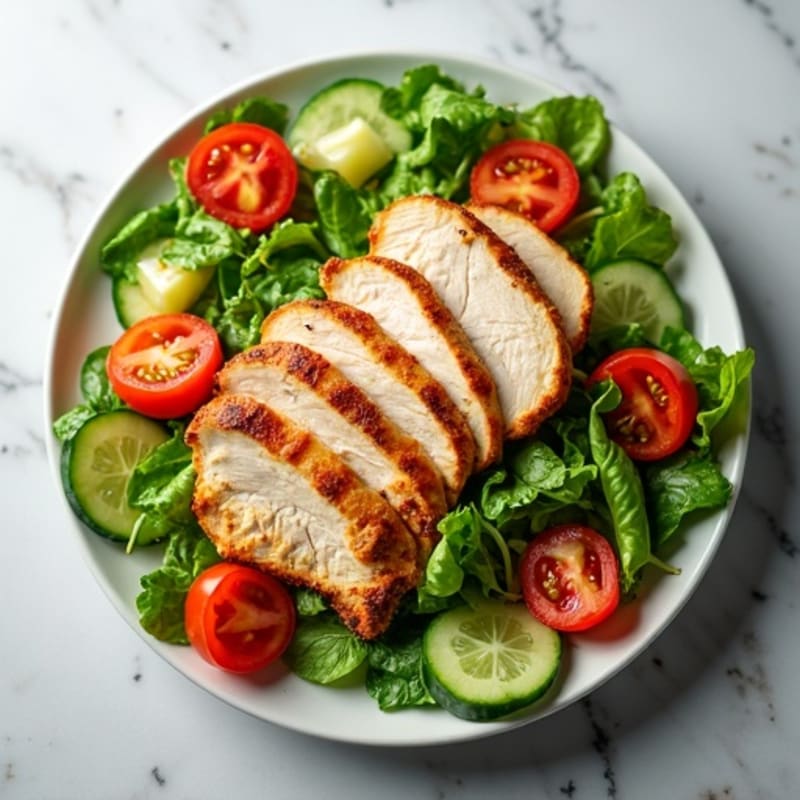 Grilled Turkey Breast Salad with Mixed Greens