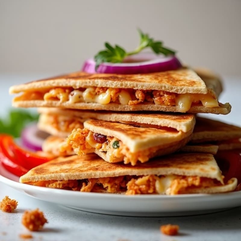 Crispy Whole Wheat BBQ Chicken Quesadilla