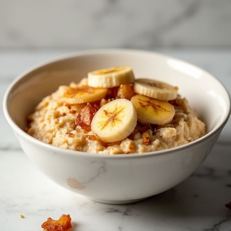 Protein-Packed Creamy Oatmeal with Caramelized Banana