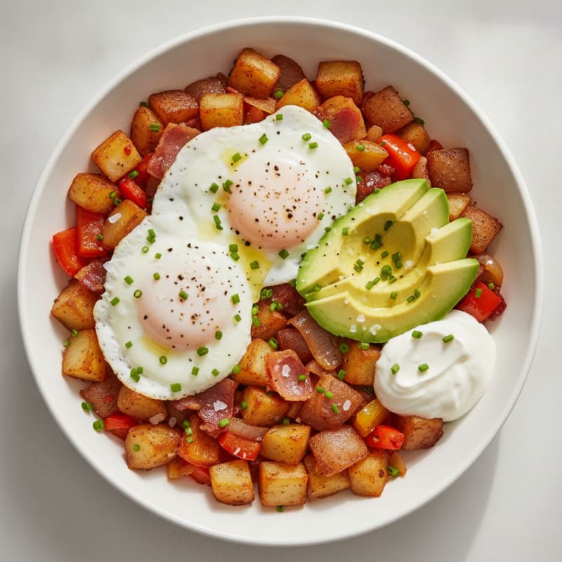 Loaded Breakfast Skillet with Avocado