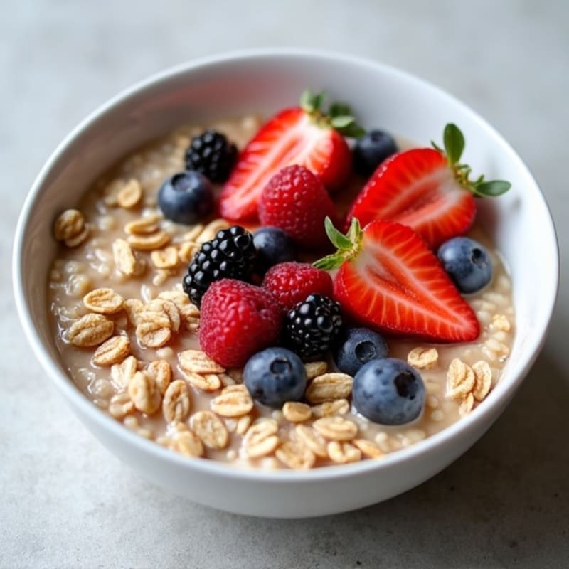 Creamy Protein Oats with Fresh Berries