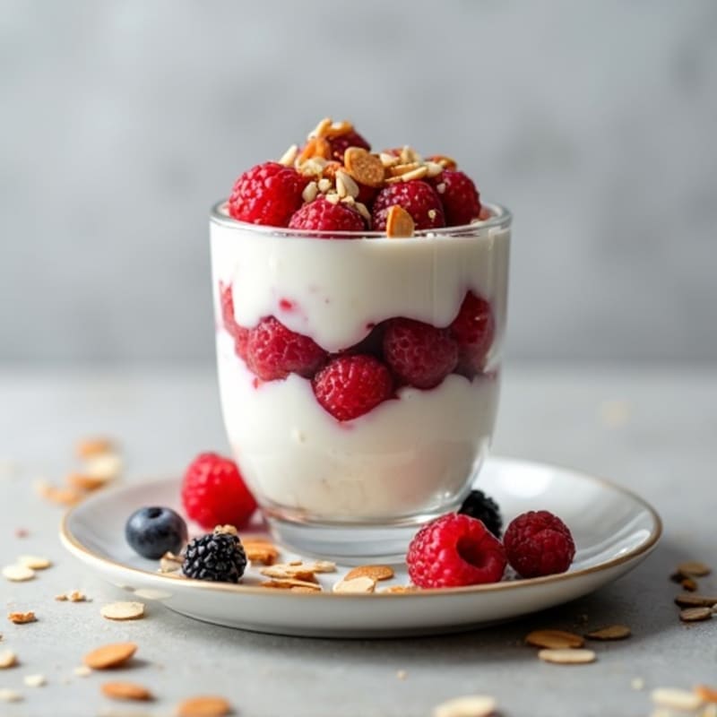 Silky Greek Yogurt Protein Parfait with Berries