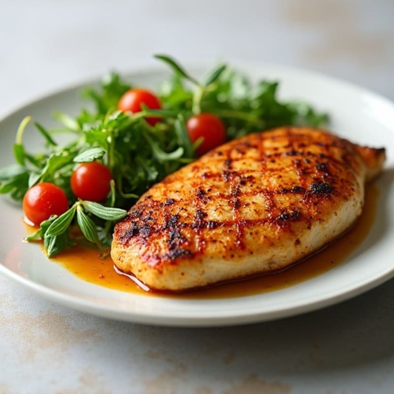Pan-Seared Warm Spiced Chicken with Fresh Herb Salad