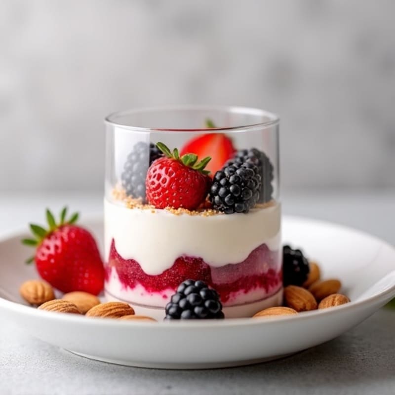 Greek Yogurt Protein Parfait with Mixed Berries