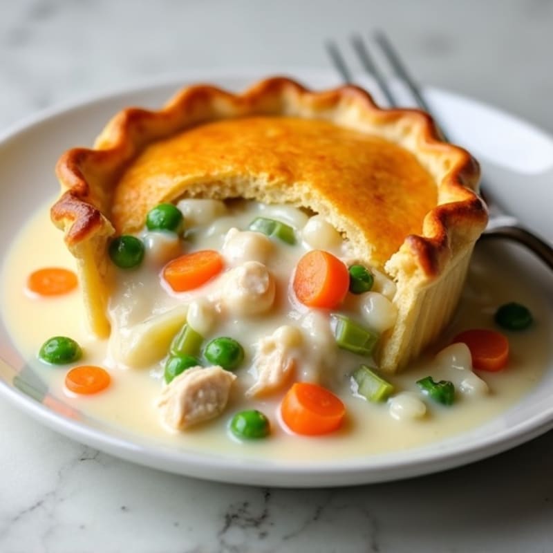 Creamy Chicken and Vegetable Pot Pie with a Flaky Golden Crust