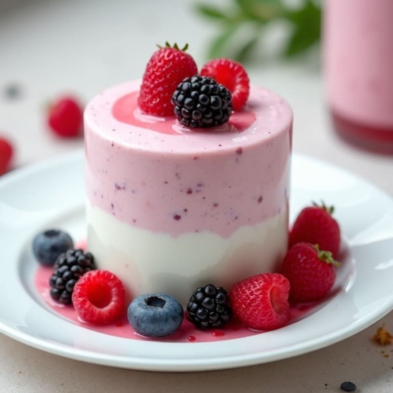 Silky Greek Yogurt Protein Mousse with Mixed Berries