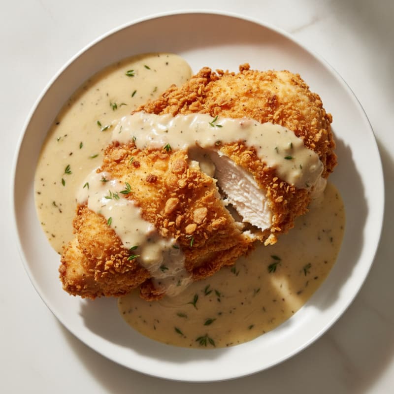 Buttermilk Fried Chicken with Creamy Gravy