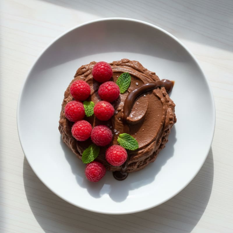 Avocado Chocolate Mousse with Berries