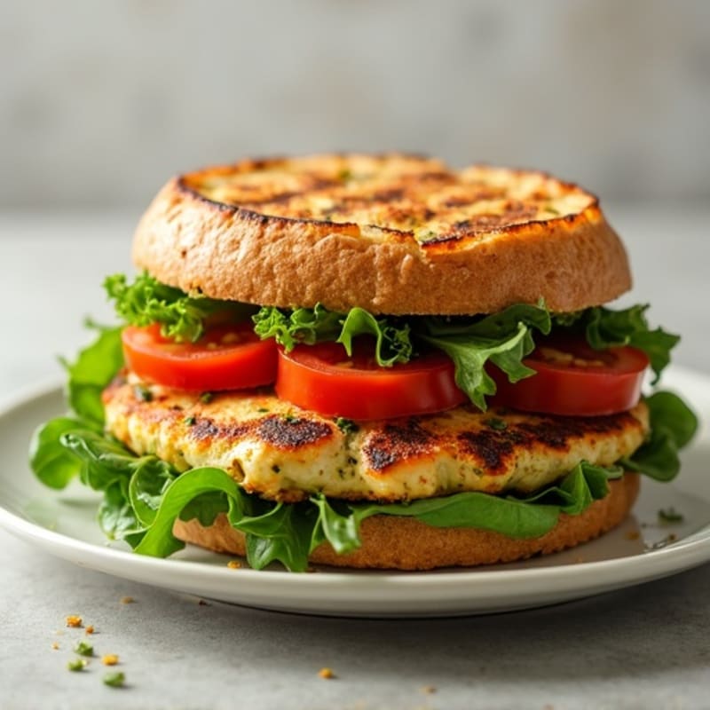 Herb-Pesto Grilled Chicken Sandwich with Fresh Greens