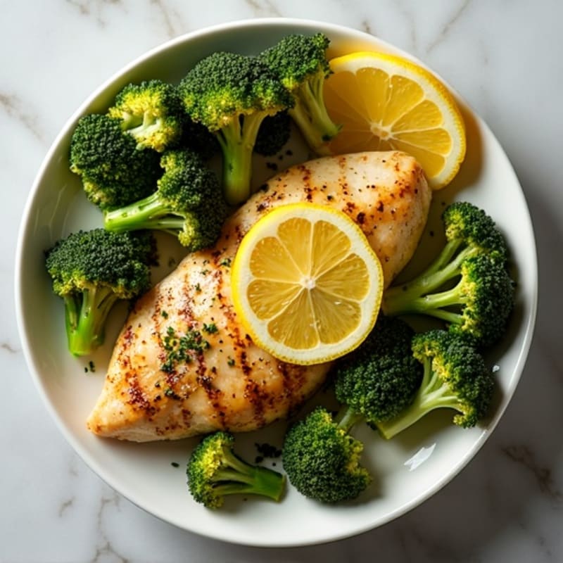 Sheet Pan Lemon-Garlic Roasted Chicken and Crispy Broccoli