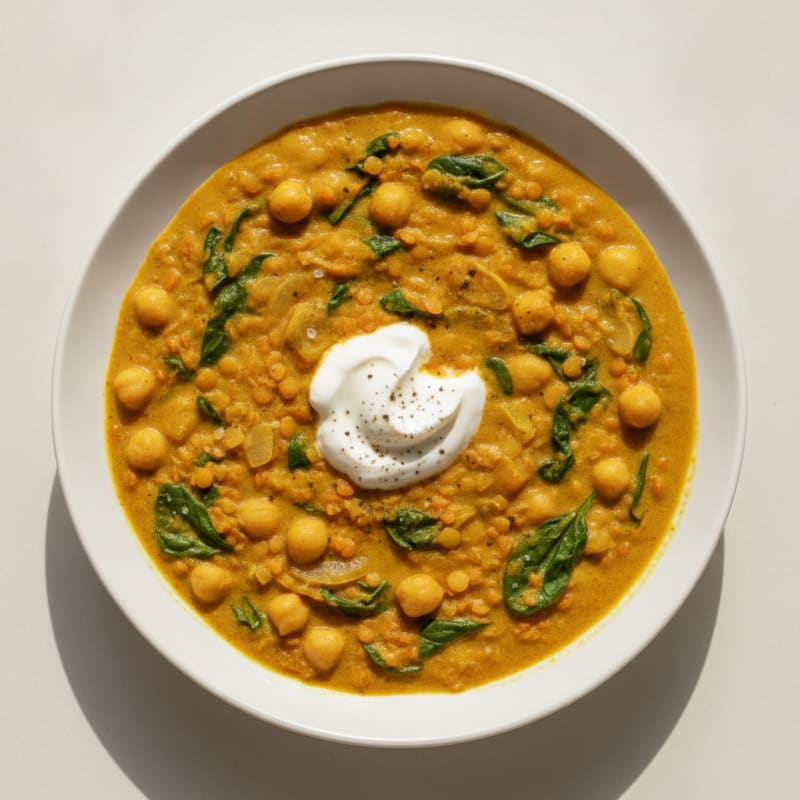 Lentil and Chickpea Coconut Curry