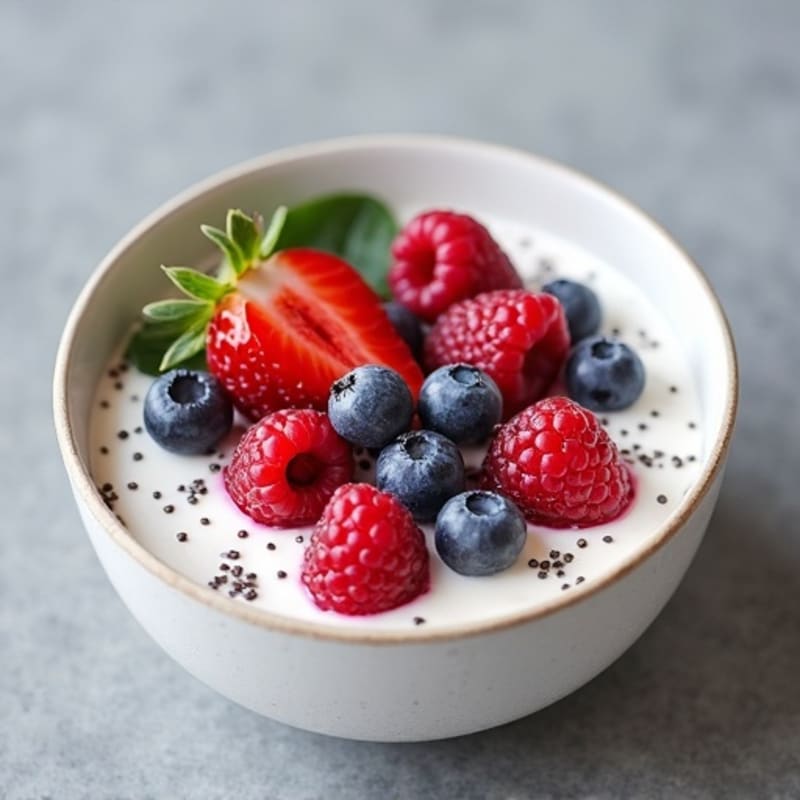 Silky Greek Yogurt Protein Pudding with Berries