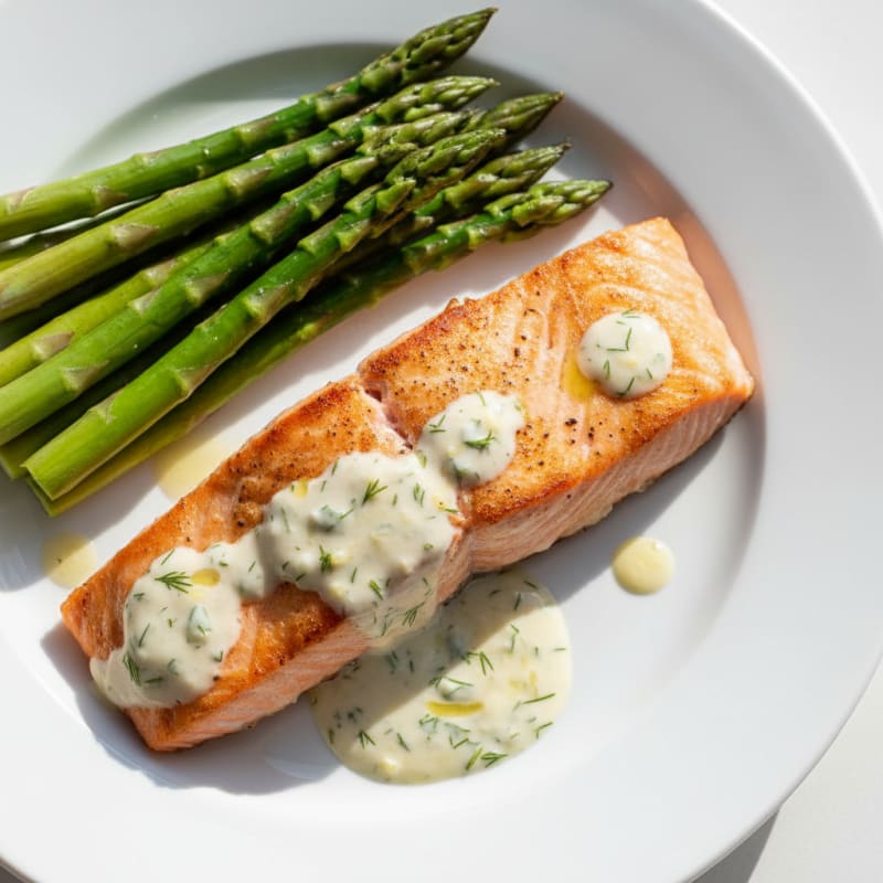 Pan-Seared Salmon with Lemon-Dill Sauce