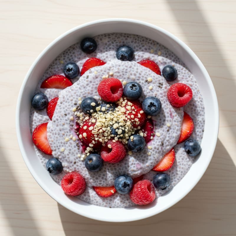 High-Protein Berry Chia Seed Pudding